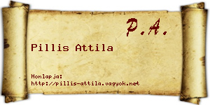 Pillis Attila névjegykártya