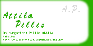 attila pillis business card